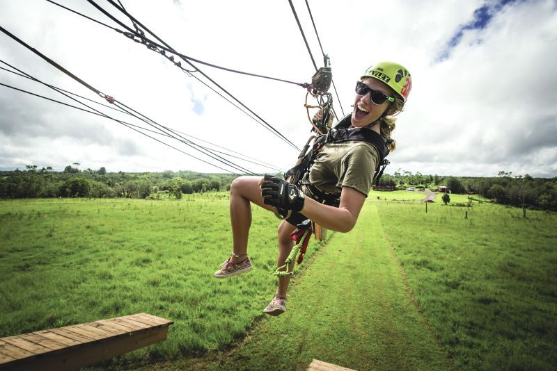 zipline through paradise