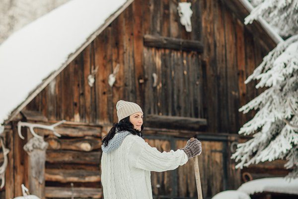 shoveling snow