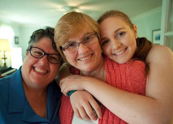 Carol Schall, Mary Townley, and Emily Schall Townley