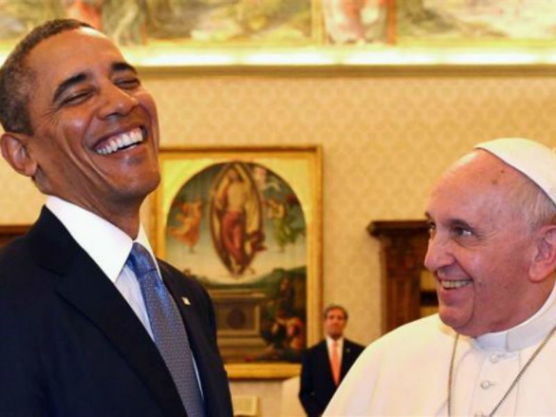 President Obama with Pope Francis obama-and-francis-laughing-reuters