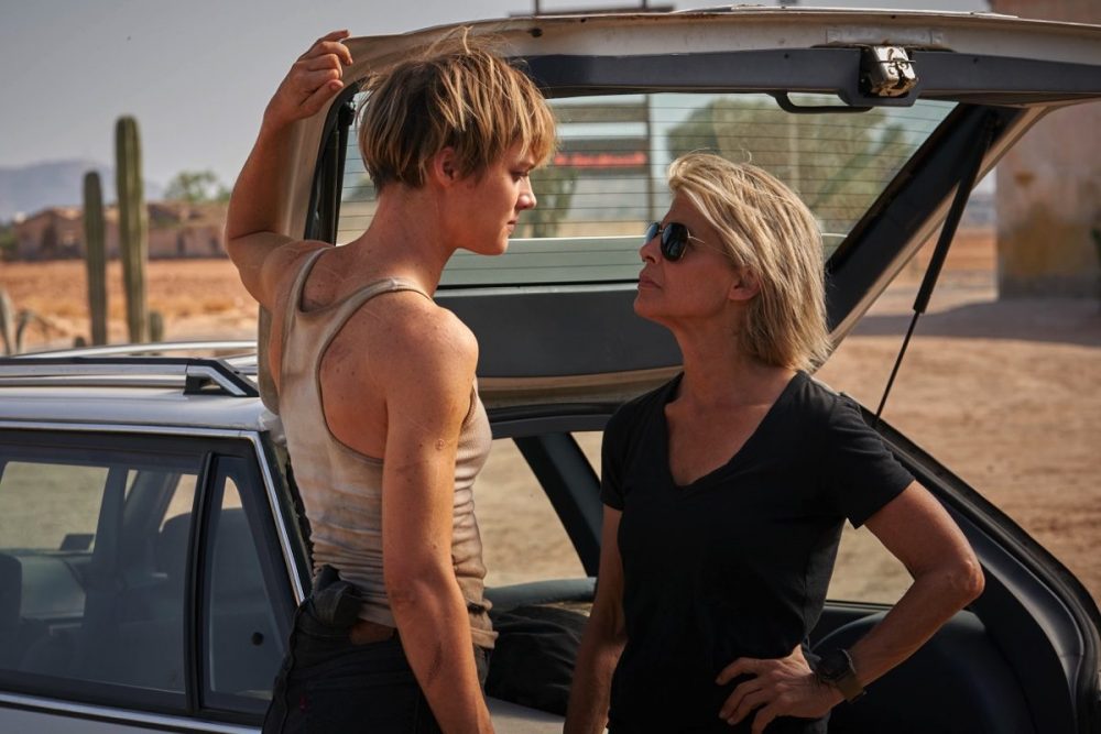 Mackenzie Davis (Grace) and Linda Hamilton (Sarah Connor) Mackenzie Davis (Grace) and Linda Hamilton (Sarah Connor)