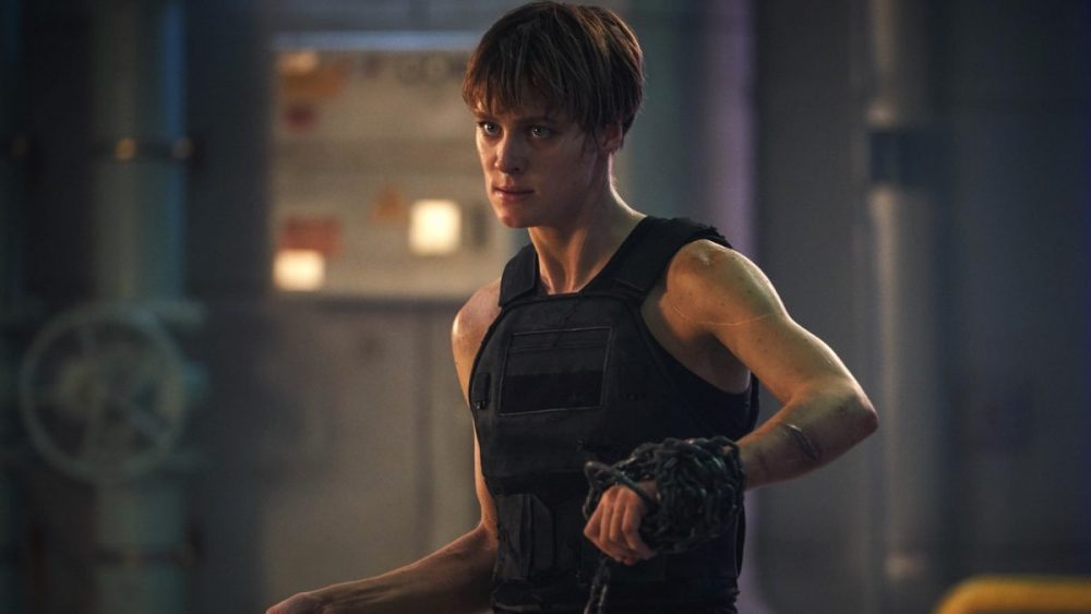 Mackenzie Davis is Grace, an enhanced soldier Mackenzie Davis is Grace, an enhanced soldier