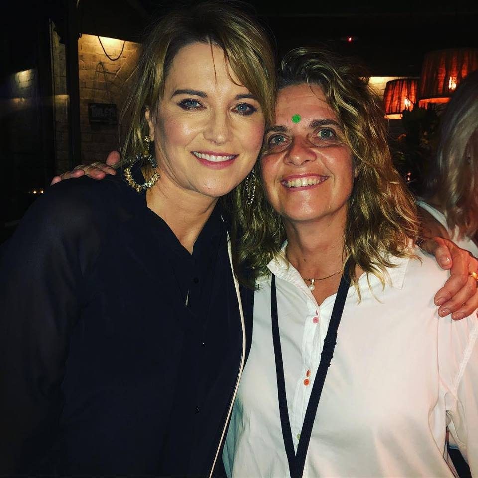 Silke Bader and Lucy Lawless