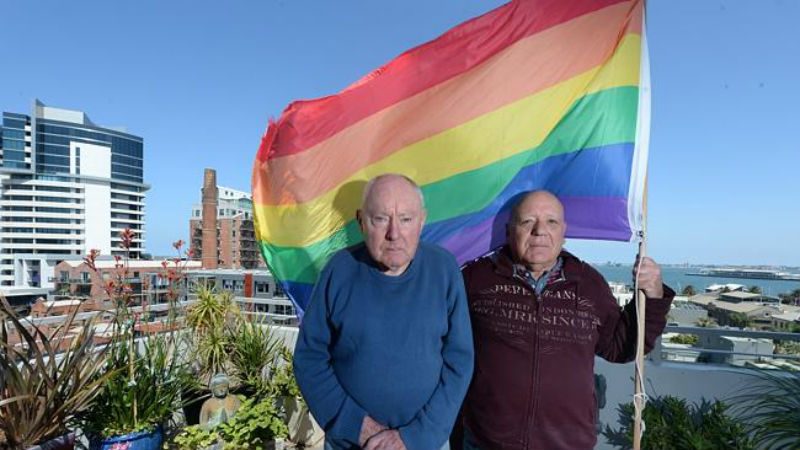 The rainbow flag was deemed as "advertising material" Petition Grows Against Homophobic Corporation Forcing Elderly Couple to Remove Rainbow Flag