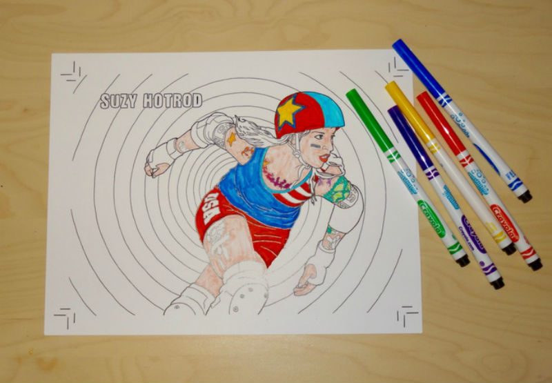 A Roller Derby Colouring Book Is Coming